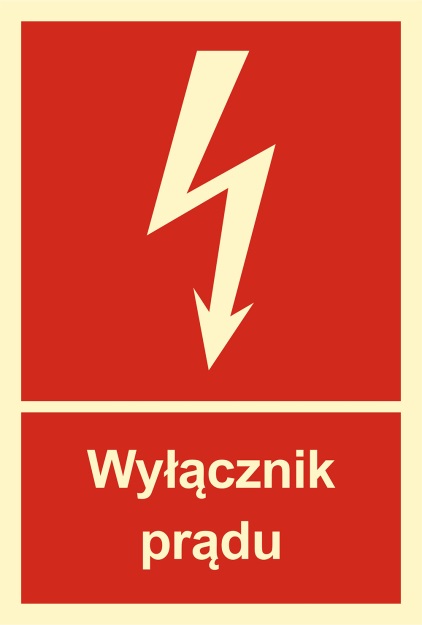 znak prąd